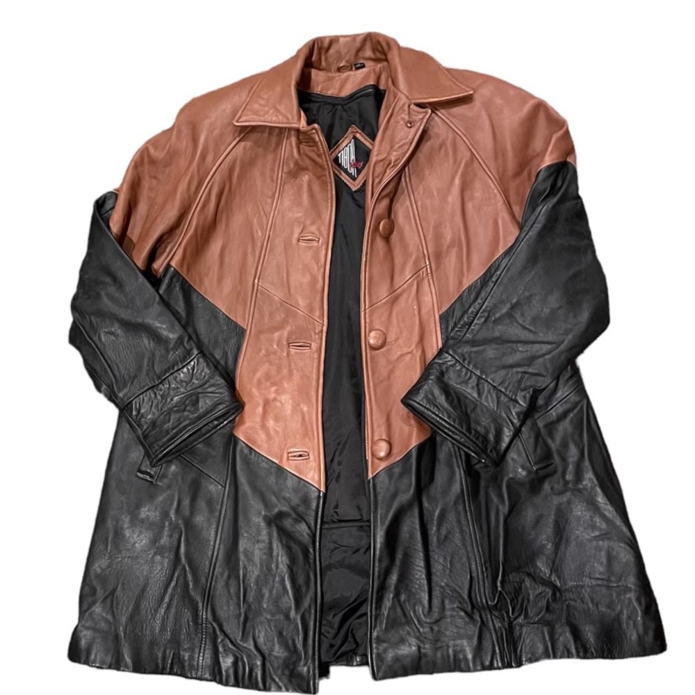 Vintage Tibor Two-Tone Leather Jacket